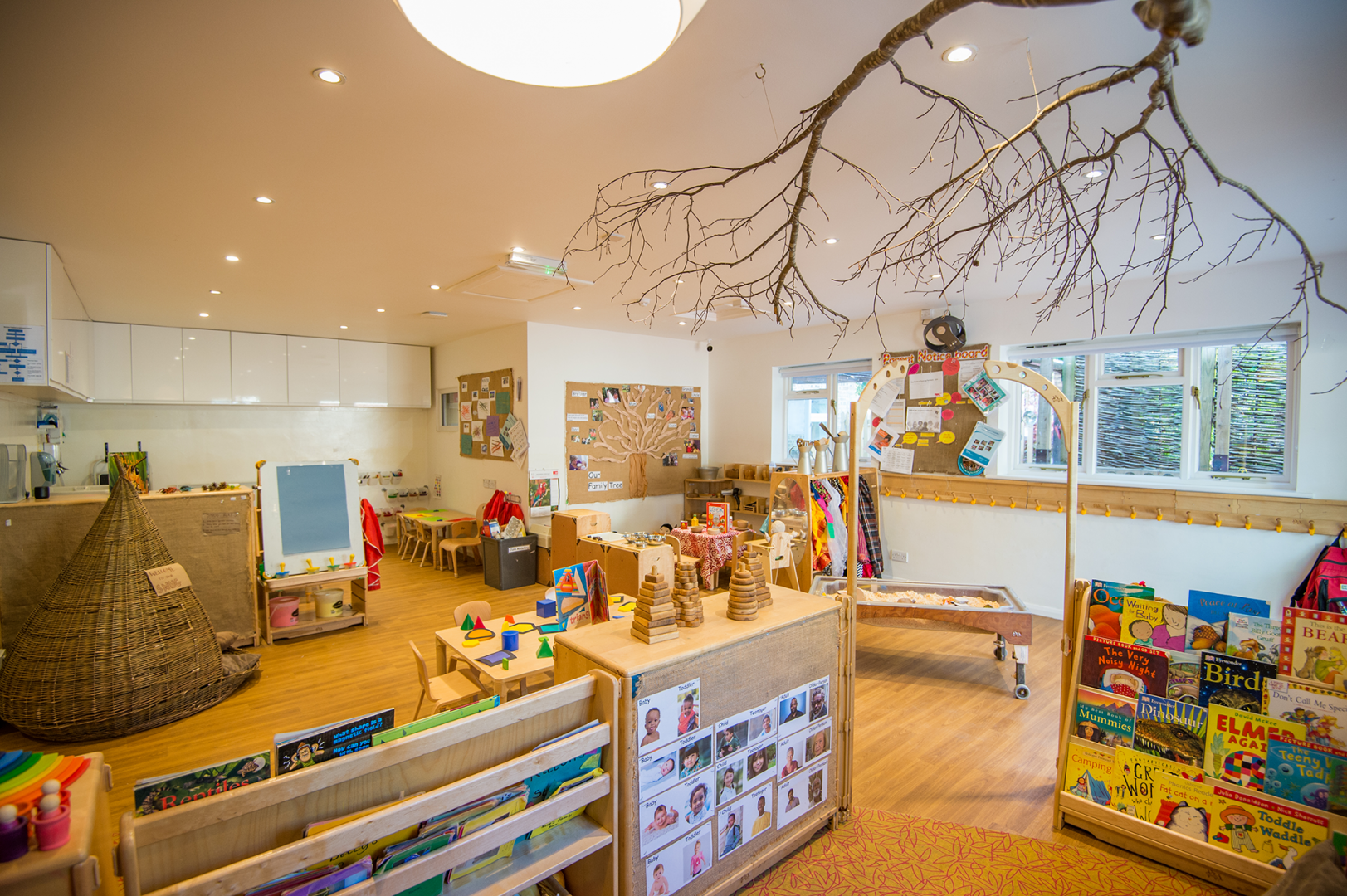 indoor preschool suite with books